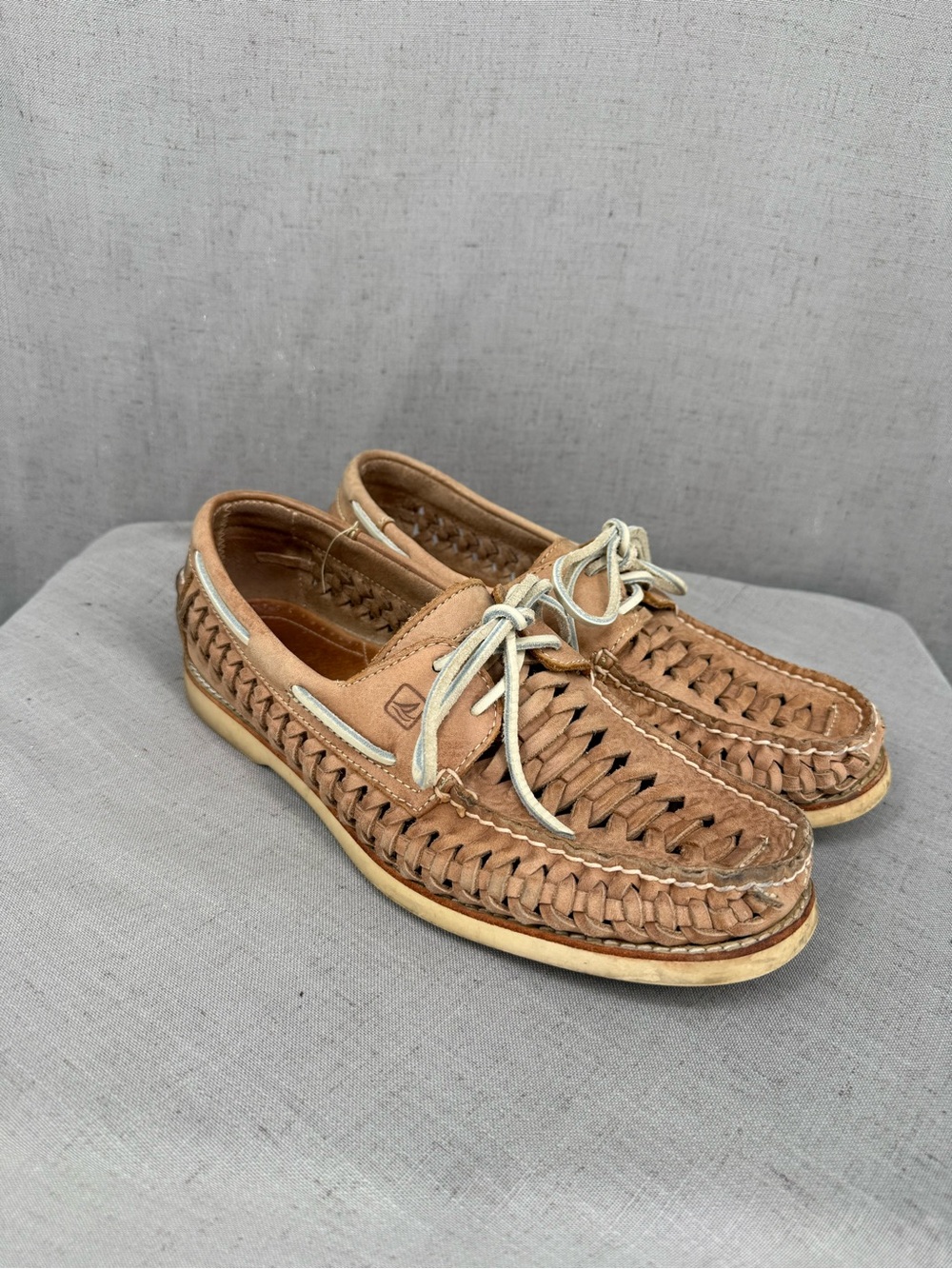 Sperry Authentic Original 2-Eye Woven Boat Shoe Sz 9.5 mens